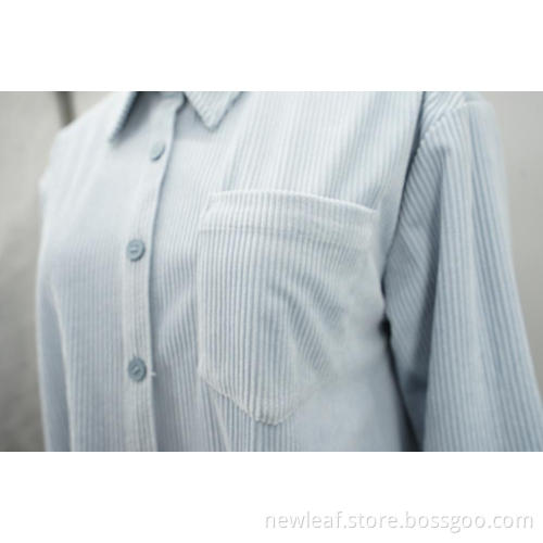 Classic color series corduroy single-breasted shirt